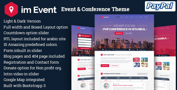 im Event v3.3.8 Nulled - Event & Conference WordPress Theme