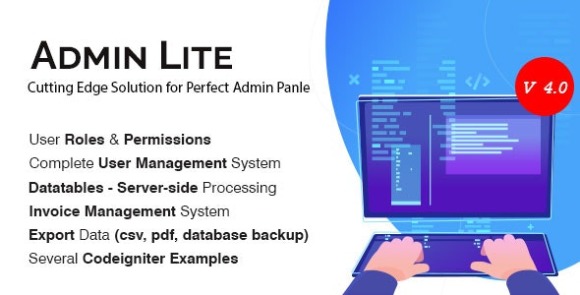 Admin Lite v4.0 Nulled – PHP Admin Panel + User Management System Script