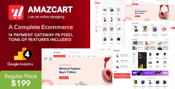 AmazCart v3.4 Nulled – Laravel Ecommerce System CMS Script