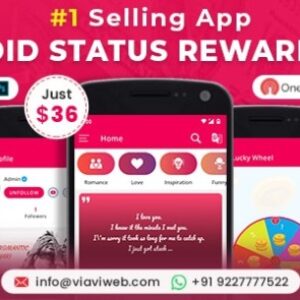 Android Status App With Reward Point v13.0 (Lucky Wheel, WA Status Saver, Video, GIF, Quotes & Image) App Source Code