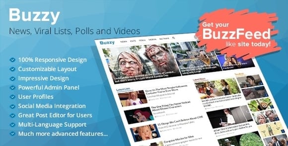 Buzzy v4.8.5 Nulled – News, Viral Lists, Polls and Videos PHP Script