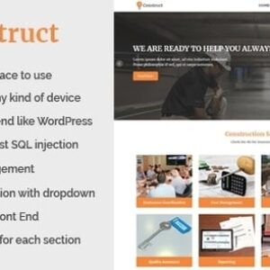 Construct v1.2 – Building and Construction Website CMS Nulled