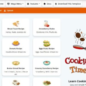 Cooking Nulled – Recipe and Food Website Blogger Template Free