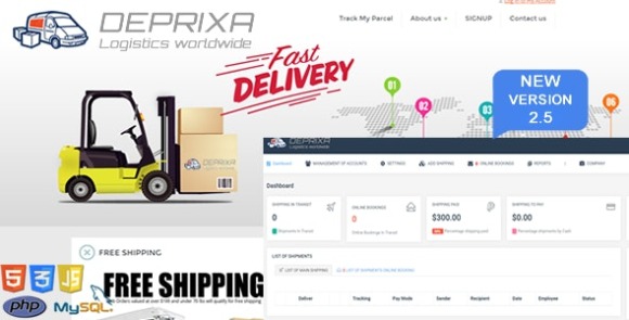 Courier Deprixa v2.5 Nulled – Logistics Worldwide PHP Script