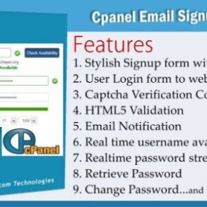 Cpanel Email Signup Plugin v4.1 Nulled – PHP Script