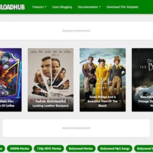 Download Hub Premium Blogger Template Free