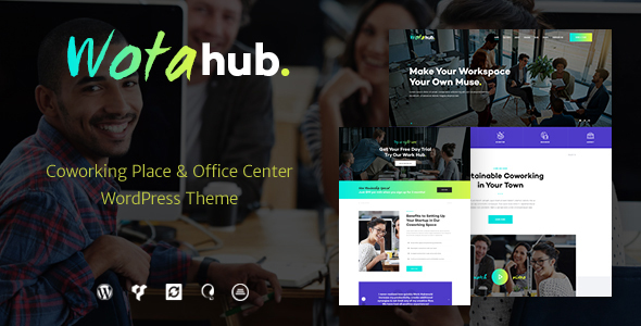 WotaHub v1.2.0 Nulled - Coworking Space WordPress Theme