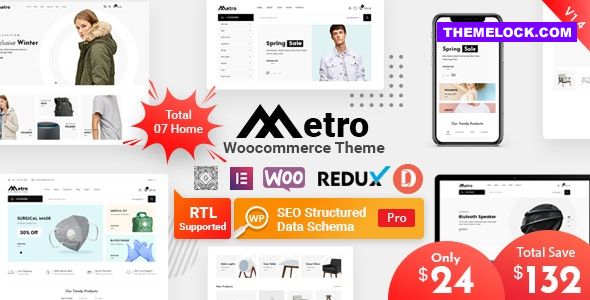 Metro v2.8 Nulled - Minimal WooCommerce WordPress Theme