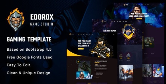 Eoorox v1.0.2 Nulled – Gaming and eSports HTML5 Template Free