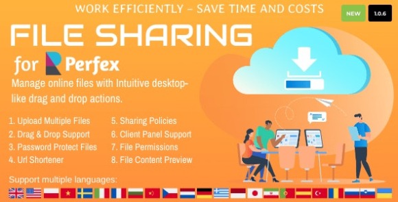 File Sharing for Perfex CRM v1.0.6 Nulled – Module Free