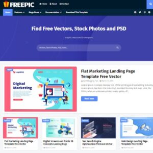 Freepic Blogger Template v1.1 Nulled – Vectors, Stock Photos and PSD Theme