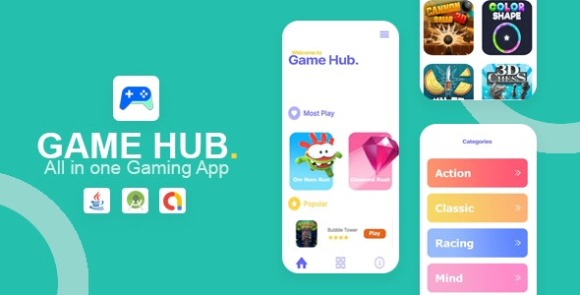 Game Hub v1.0 Nulled – All in One Game App Source Code