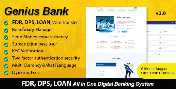 Genius Bank v2.0 Nulled – All in One Digital Banking System Script