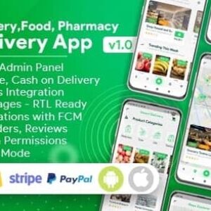 Grocery, Food, Pharmacy, Store Delivery Mobile App with Admin Panel Script v2.0.1
