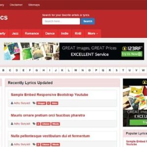 Kompi Lyrics (Premium) Nulled – Blogger Template for Lyrics Website