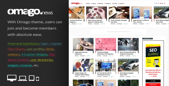 Omago News v3.0 Nulled - User Profile Membership & Content Sharing Theme