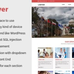 Lawyer v1.3 Nulled – Law and Attorney Website CMS Script