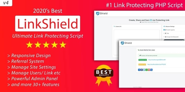 LinkShield v2.0 – Link Protecting PHP Script Nulled