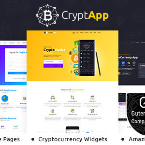 CryptApp Landing Page v2.8 Nulled – Cryptocurrency Theme