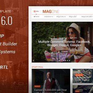 MagOne v6.9.56 Nulled – Responsive News & Magazine Blogger Template Free
