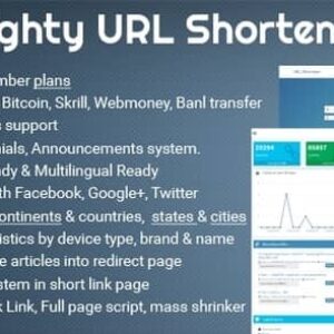 Mighty URL Shortener v3.5.0 – Short URL Script Nulled
