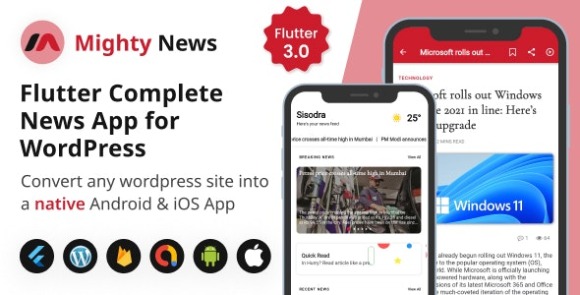MightyNews v3.1.0 Nulled – Flutter News App with WordPress Backend Source