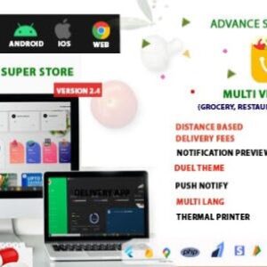 Multi-Vendor v2.5 Nulled – Food, Grocery, Pharmacy & Courier Delivery App | 14 Apps Source Code