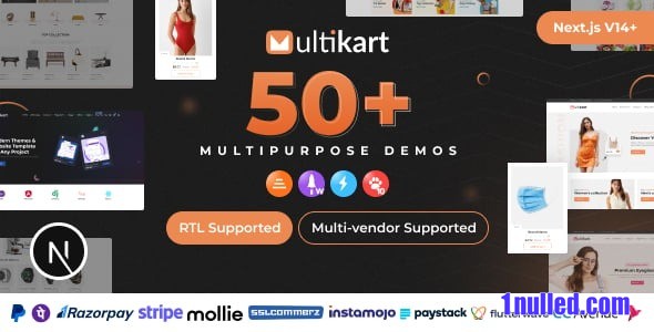 Multikart v1.0 Nulled - Single or Multivendor eCommerce with React Next JS & Laravel REST API