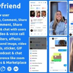Myfriend v2.1 Nulled – Friend Chat Post Tiktok Follow Radio Group eCommerce Zoom Live Clone Social Network App Source