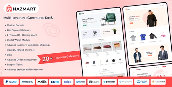 Nazmart v1.0 Nulled – Multi-Tenancy eCommerce Platform (SAAS) Script