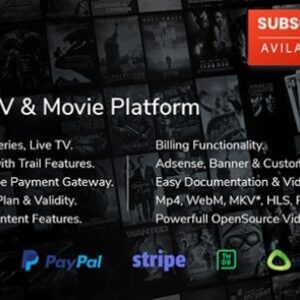 OVOO v3.2.7 Nulled – Live TV & Movie Portal CMS with Membership System Script