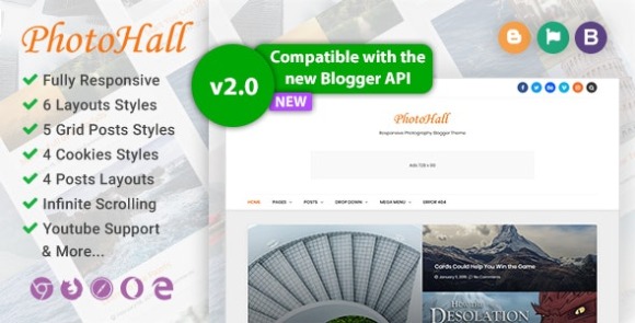 PhotoHall v2.1 Nulled – Responsive Photography Blogger Theme Free