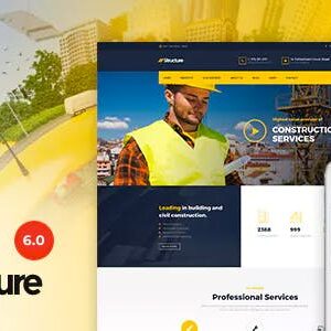 Structure v7.3.1 Nulled – Construction WordPress Theme