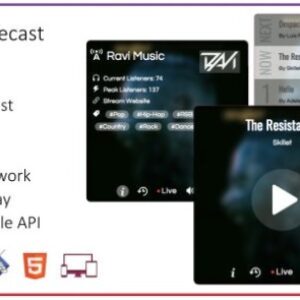 SHOUTcast and Icecast Radio Web Player v1.2 Nulled – HTML5 Player