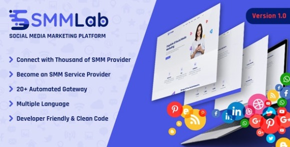 SMMLab v1.0.0 Nulled – Social Media Marketing SMM Platform