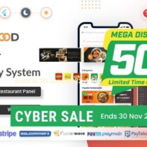 StackFood Multi Restaurant v6.0 Nulled – Food Delivery App with Laravel Admin and Restaurant Panel Source