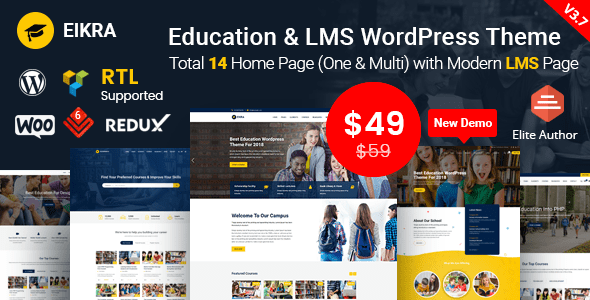 Eikra Education v4.4.17 Nulled - Education WordPress Theme