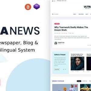 UltraNews v2.2.0 Nulled – Laravel Newspaper, Blog and Magazine Multilingual System PHP Script