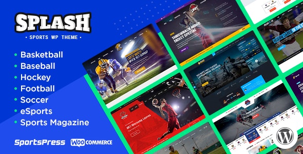 Splash v4.4.2 Nulled - Sport WordPress Theme