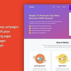 Howdy v1.1.3 Nulled – Multipurpose High-Converting Landing Page WordPress Theme