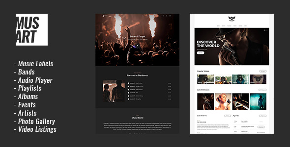 Musart v1.1.4 Nulled - Music Label and Artists WordPress Theme