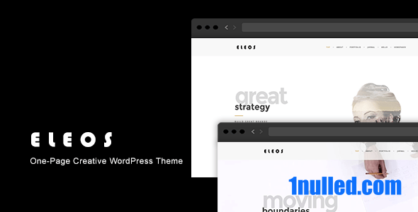 Eleos v1.3.6 Nulled - One-Page Creative WordPress Theme