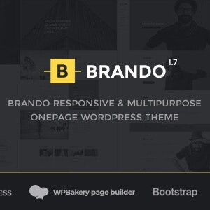 Brando v2.4 Nulled – Responsive and Multipurpose OnePage WordPress Theme