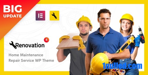 Renovation v4.4.9 Nulled - Repair Service, Home Maintenance Elementor WP Theme