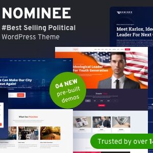 Nominee v3.8 Nulled – Political WordPress Theme for Candidate/Political Leader
