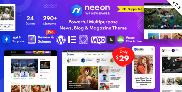 Neeon v3.0.8 Nulled - WordPress News Magazine Theme