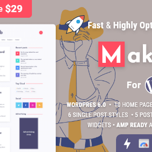 Maktub v1.4.0 Nulled – Minimal & Lightweight Blog for WordPress