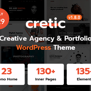 Cretic v1.8.4 Nulled – Creative Agency WordPress Theme