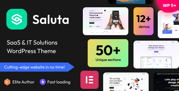 Saluta v1.09 Nulled - SaaS & IT Solutions WordPress Theme