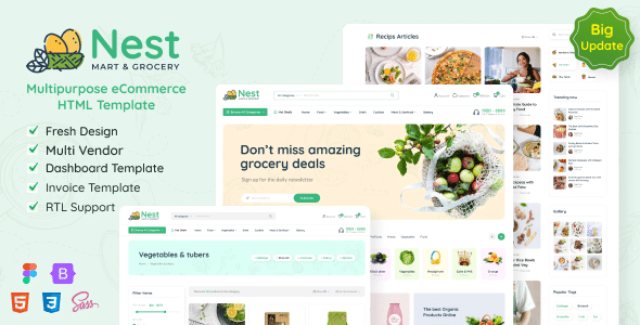 Nest v6.0 Nulled - Multipurpose eCommerce HTML Template